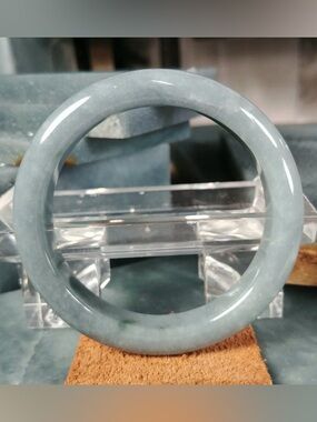 Guatemalan Jadeite Bangle Bracelet 57.5mm - Cut From Guatemala Jade Slab Type A